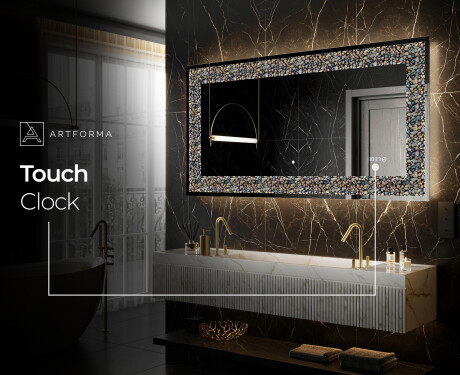 Backlit Decorative Mirror - Natural Stones #6