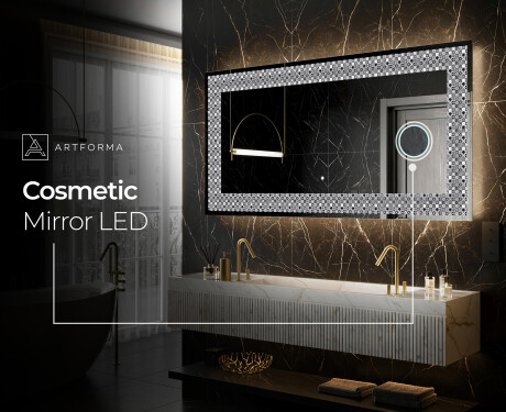 Backlit Decorative Mirror - Geometric Symphony #7