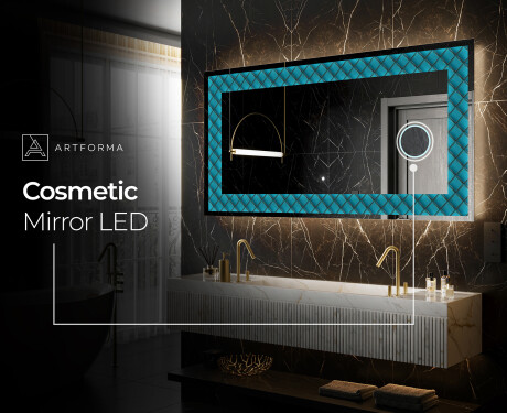 Backlit Decorative Mirror - Blue Harmonies #9