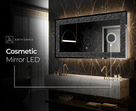 Backlit Decorative Mirror - Dark Elegance #9