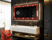 Backlit Decorative Mirror - Fiery Reflections