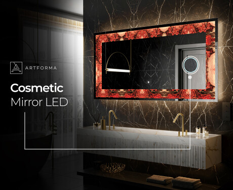 Backlit Decorative Mirror - Fiery Reflections #9