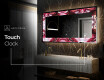 Backlit Decorative Mirror - Ruby Rhythms #8