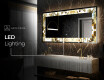 Backlit Decorative Mirror - Golden Streaks #6