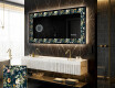 Backlit Decorative Mirror - Cascading Flowers