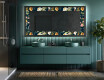 Backlit Decorative Mirror - Cascading Flowers #5