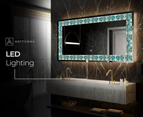 Backlit Decorative Mirror - Floral Elevations #7