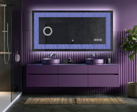 Backlit Decorative Mirror - Colorful Ruffles #5