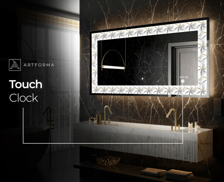 Backlit Decorative Mirror - Dynamic Whirls #8