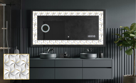 Backlit Decorative Mirror - Dynamic Whirls