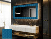 Backlit Decorative Mirror - Whirling Lines