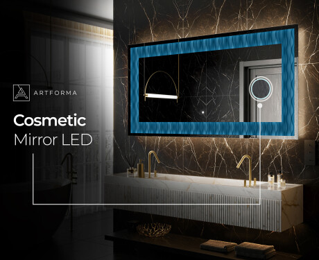 Backlit Decorative Mirror - Whirling Lines #6