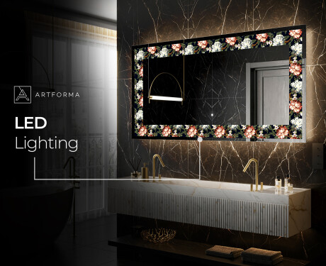 Backlit Decorative Mirror - Plant Rhythms #8