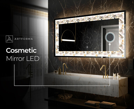 Backlit Decorative Mirror - Floral Reflections #9