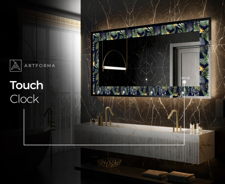 Backlit Decorative Mirror - Vintage Leaves #6