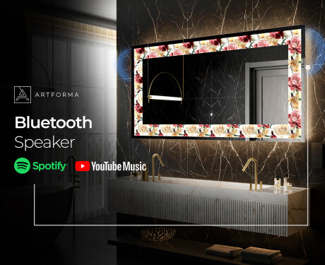 Backlit Decorative Mirror - Flowers Full Of Colors #7