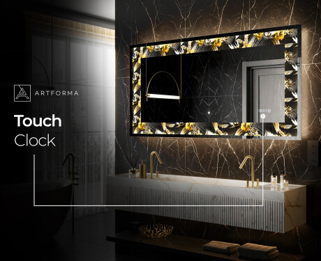 Backlit Decorative Mirror - Floral Symmetries #6