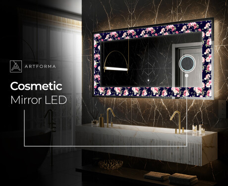 Backlit Decorative Mirror - Floral Layouts #8