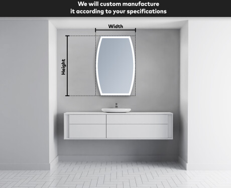 Irregular Mirror LED Lighted decorative design M222 #4