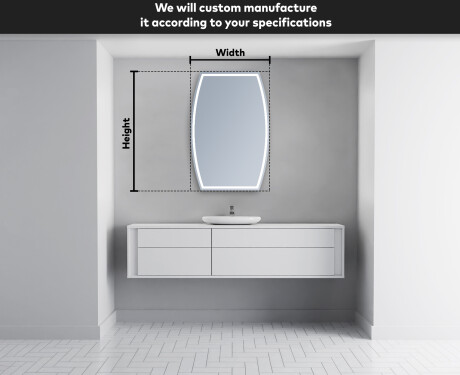 Irregular Mirror LED Lighted decorative design M223 #5