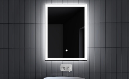 Bathroom Mirror LED L01 60x80 cm, Touch Switch