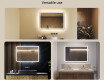 Designer Backlit LED Bathroom Mirror 100x70cm with Dual color, Touch Switch, Demister, Bluetooth speaker - L141 #2