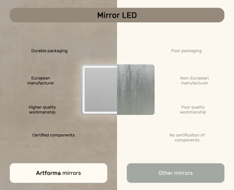 Designer Backlit LED Bathroom Mirror 100x70cm with Dual color, Touch Switch, Demister, Bluetooth speaker - L141 #7