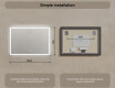 Designer Backlit LED Bathroom Mirror 100x70cm with Dual color, Touch Switch, Demister, Bluetooth speaker - L141 #8