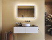 Designer Backlit LED Bathroom Mirror 100x70cm with Dual color, Touch Switch, Demister, Bluetooth speaker - L141 #9