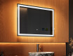 Designer Backlit LED Bathroom Mirror 80x60cm with Dual color, Demister, Station, Touch Switch - L01