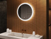 Round bathroom mirror with LED light 60cm with Dual color, Touch Switch