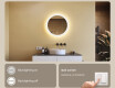 Round bathroom mirror with LED light 60cm with Dual color, Touch Switch #4