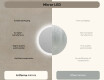 Round bathroom mirror with LED light 60cm with Dual color, Touch Switch #6