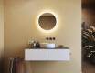 Round bathroom mirror with LED light 60cm with Dual color, Touch Switch #8