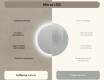 Round LED light bathroom mirror 80cm with Dual color, Touch Switch #6