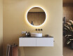 Round LED light bathroom mirror 80cm with Dual color, Touch Switch #8