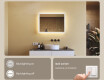 Rectangle bathroom mirror with LED lights 80x60cm with Dual color, Touch Switch #4