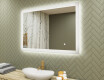 Lighted rectangular mirrors for the bathroom 100x70cm with Dual color, Touch Switch