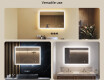 Lighted rectangular mirrors for the bathroom 100x70cm with Dual color, Touch Switch #2