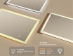 Lighted rectangular mirrors for the bathroom 100x70cm with Dual color, Touch Switch #3