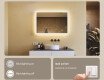 Lighted rectangular mirrors for the bathroom 100x70cm with Dual color, Touch Switch #4