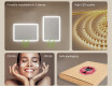 Lighted rectangular mirrors for the bathroom 100x70cm with Dual color, Touch Switch #5