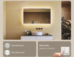 Rectangular backlit bathroom mirror 120x70cm with Dual color, Touch Switch #4