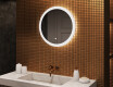 Round bathroom mirror with LED light 60cm with Dual color, Touch Switch, Demister