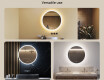 Round LED light bathroom mirror 80cm with Dual color, Touch Switch, Demister #2