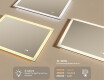 Rectangle bathroom mirror with LED lights 80x60cm with Dual color, Touch Switch, Demister #3