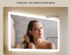 Rectangle bathroom mirror with LED lights 80x60cm with Dual color, Touch Switch, Demister #5