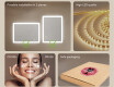 Rectangle bathroom mirror with LED lights 80x60cm with Dual color, Touch Switch, Demister #6