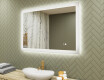 Lighted rectangular mirrors for the bathroom 100x70cm with Dual color, Touch Switch, Demister