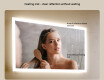 Lighted rectangular mirrors for the bathroom 100x70cm with Dual color, Touch Switch, Demister #5